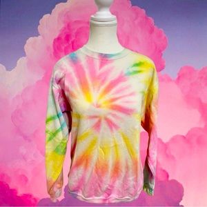 rainbow pastel tie dye sweatshirt